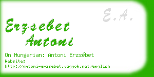 erzsebet antoni business card